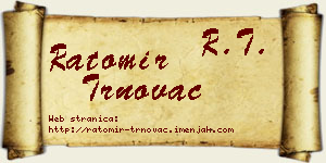 Ratomir Trnovac vizit kartica